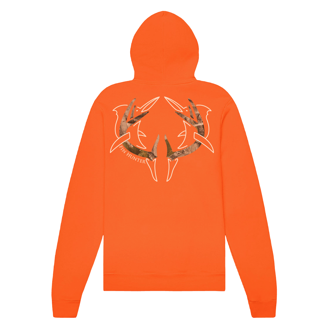 Camo Marlin Rack Hoodies - Orange - Fin Hunter, LLC