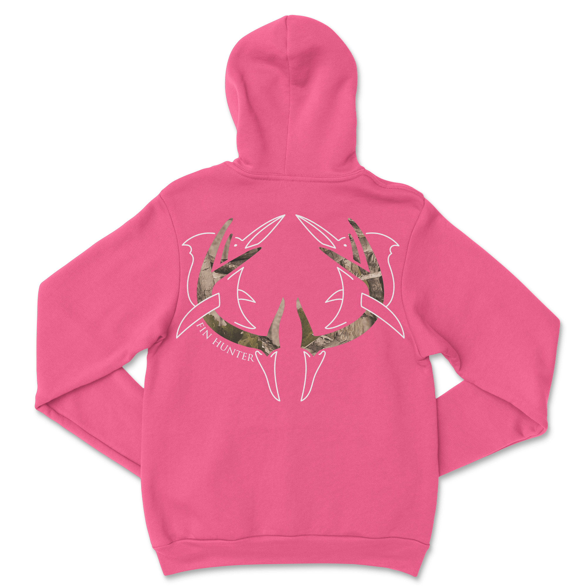 Camo Marlin Rack Hoodies - Pink - Fin Hunter, LLC