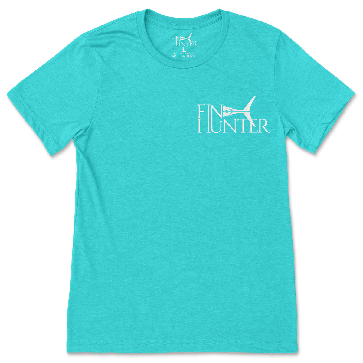 Fin Hunter Sail Arrow T-Shirt in Sea Green, front product view