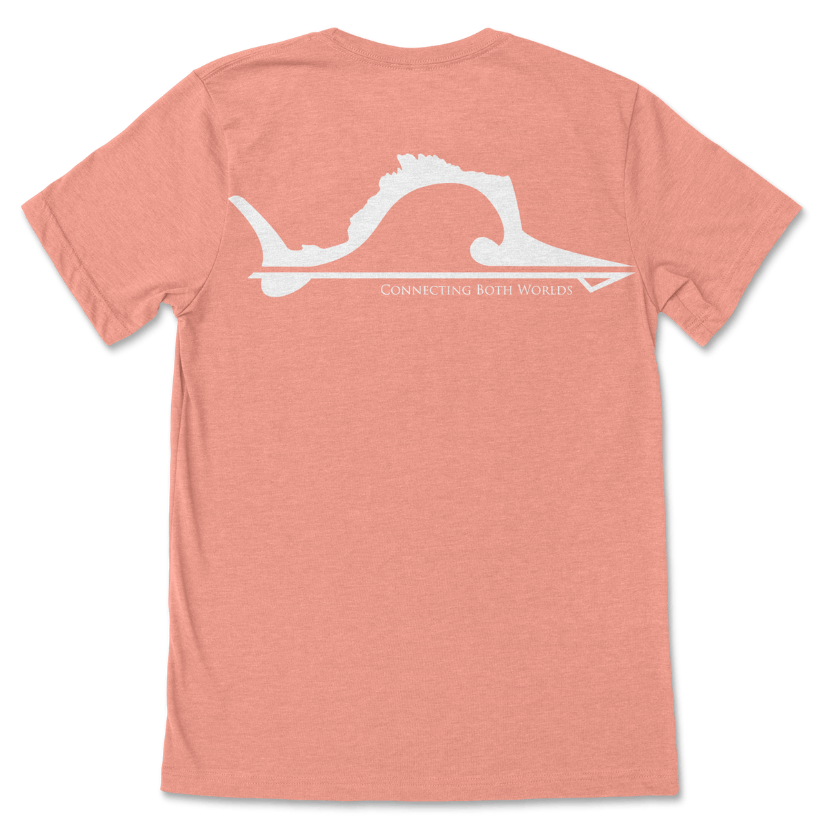 Fin Hunter Sail Arrow T-Shirt in Sunset, back product view showing the Sail Arrow graphic
