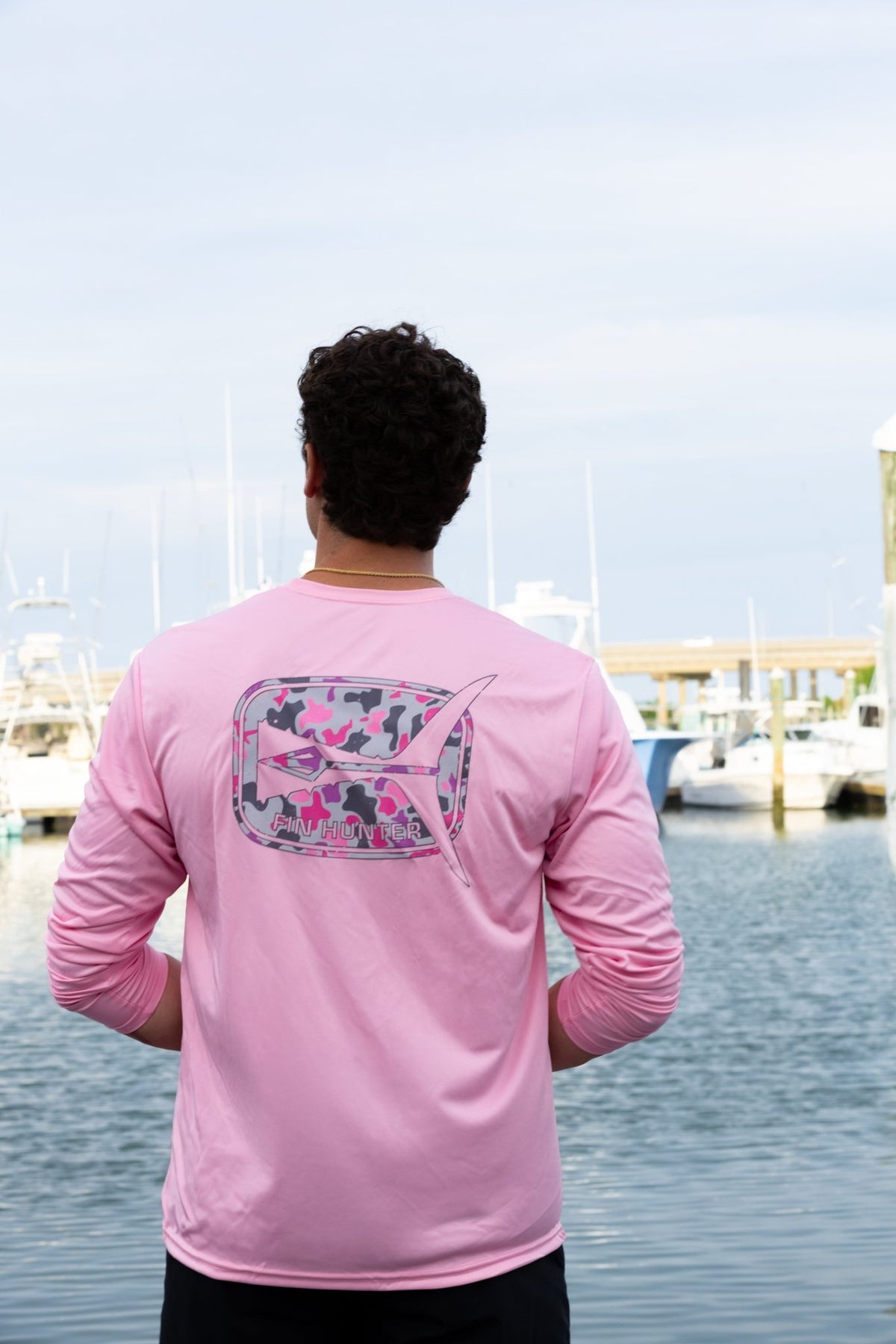 "The Tail" - Pink Camo Sun Shirt - Fin Hunter