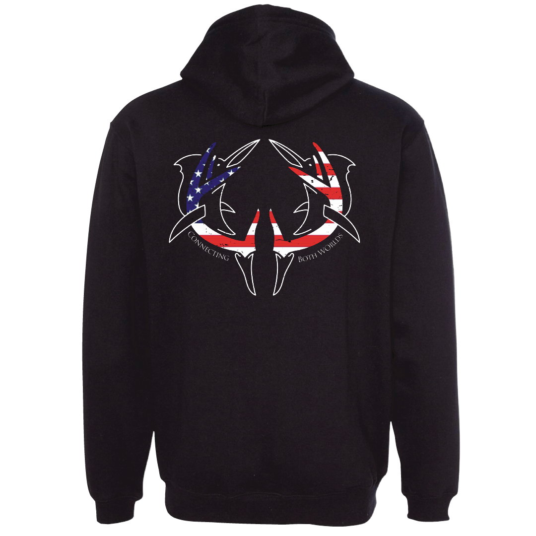 USA Marlin Rack Hoodie - Fin Hunter, LLC