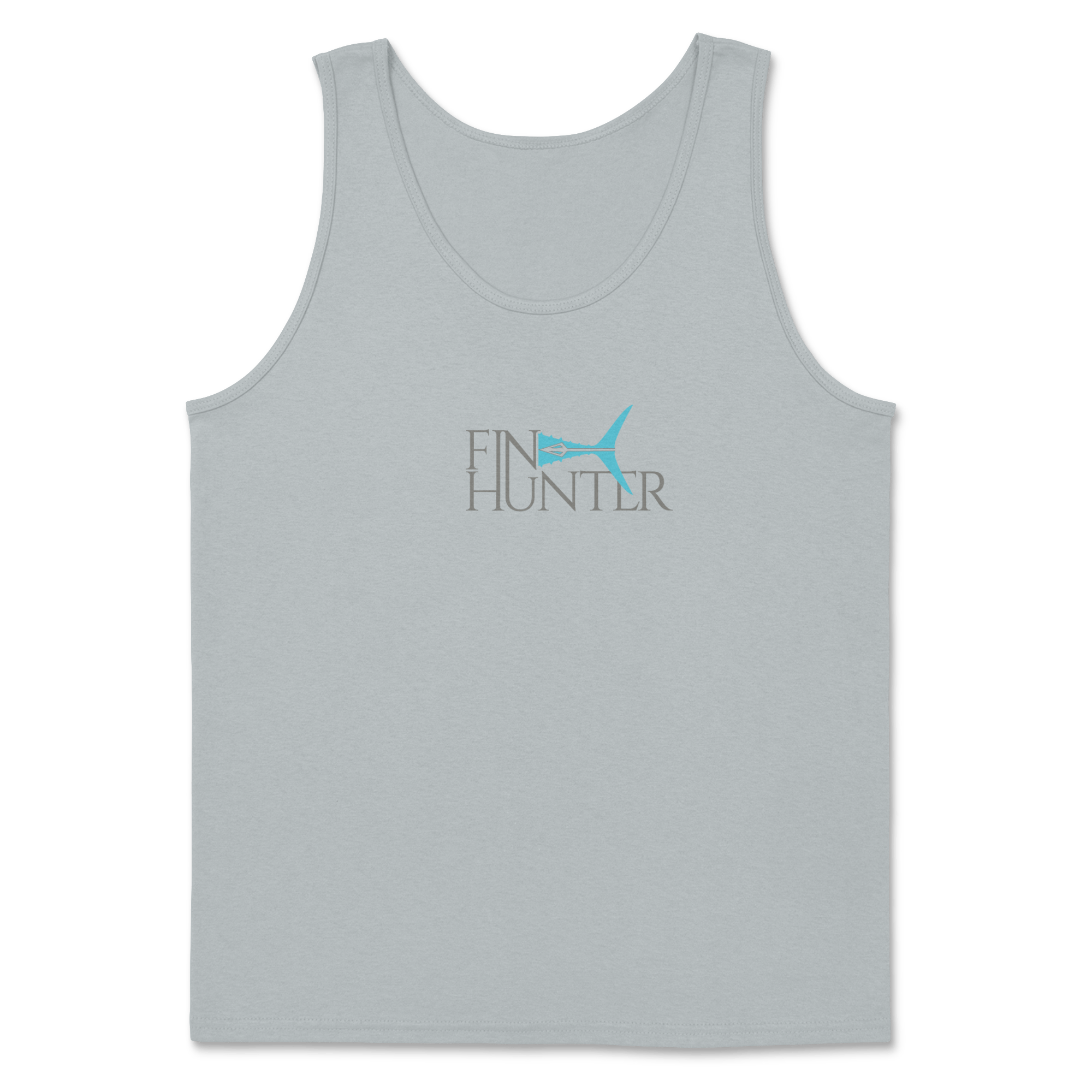 Fin Hunter Fin Shaka Tank in Light Grey, front product view