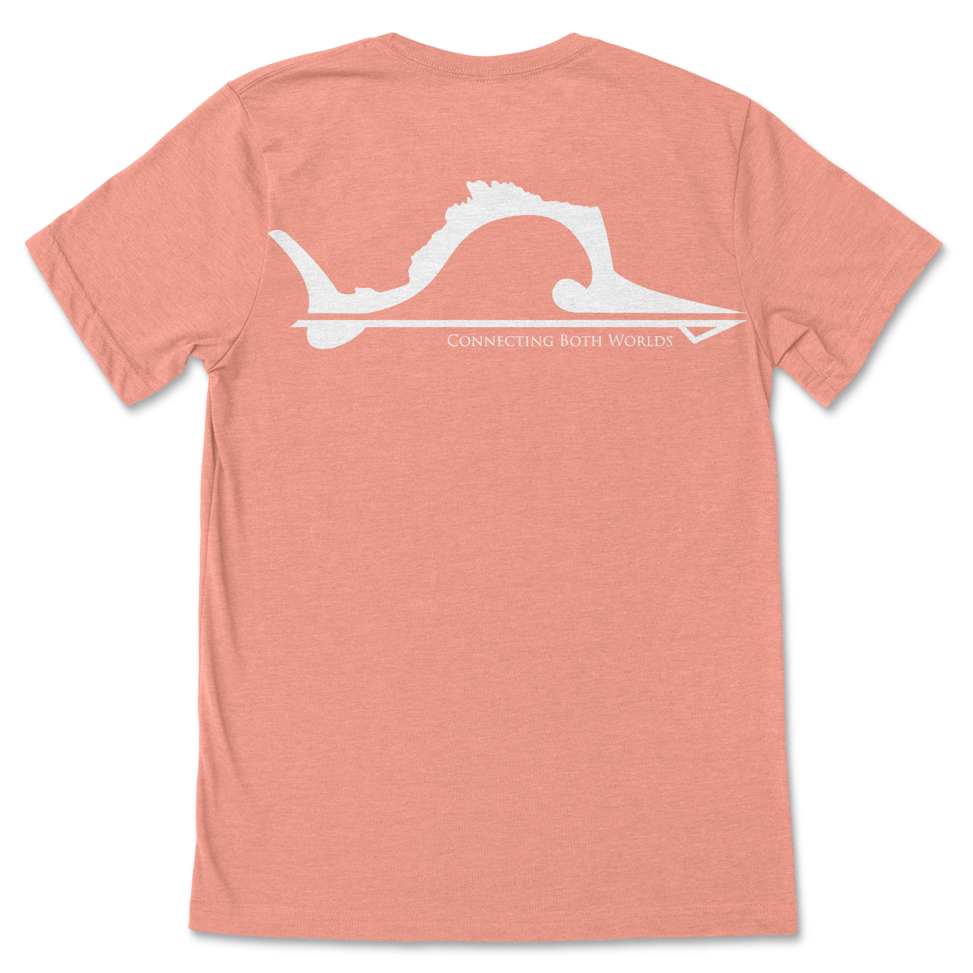 Fin Hunter Sail Arrow T-Shirt in Sunset, back product view showing the Sail Arrow graphic