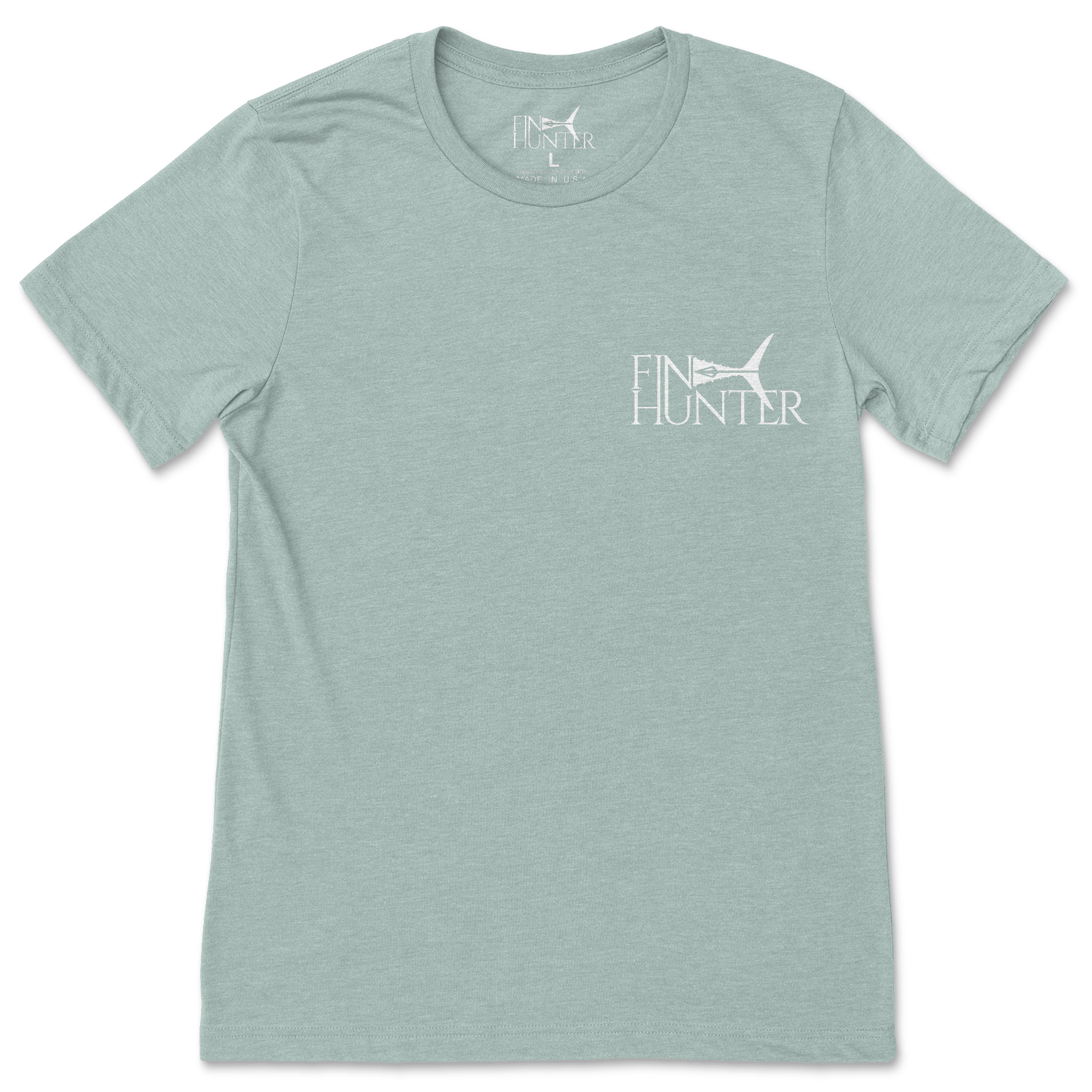 Fin Hunter USA Marlin Rack T-Shirt in Dusty Blue, front product view