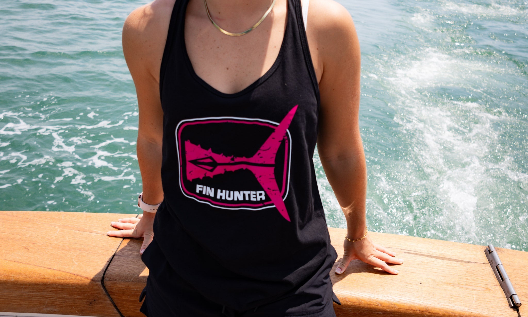 Women's Tuna Tail Racerback Tank - Fin Hunter